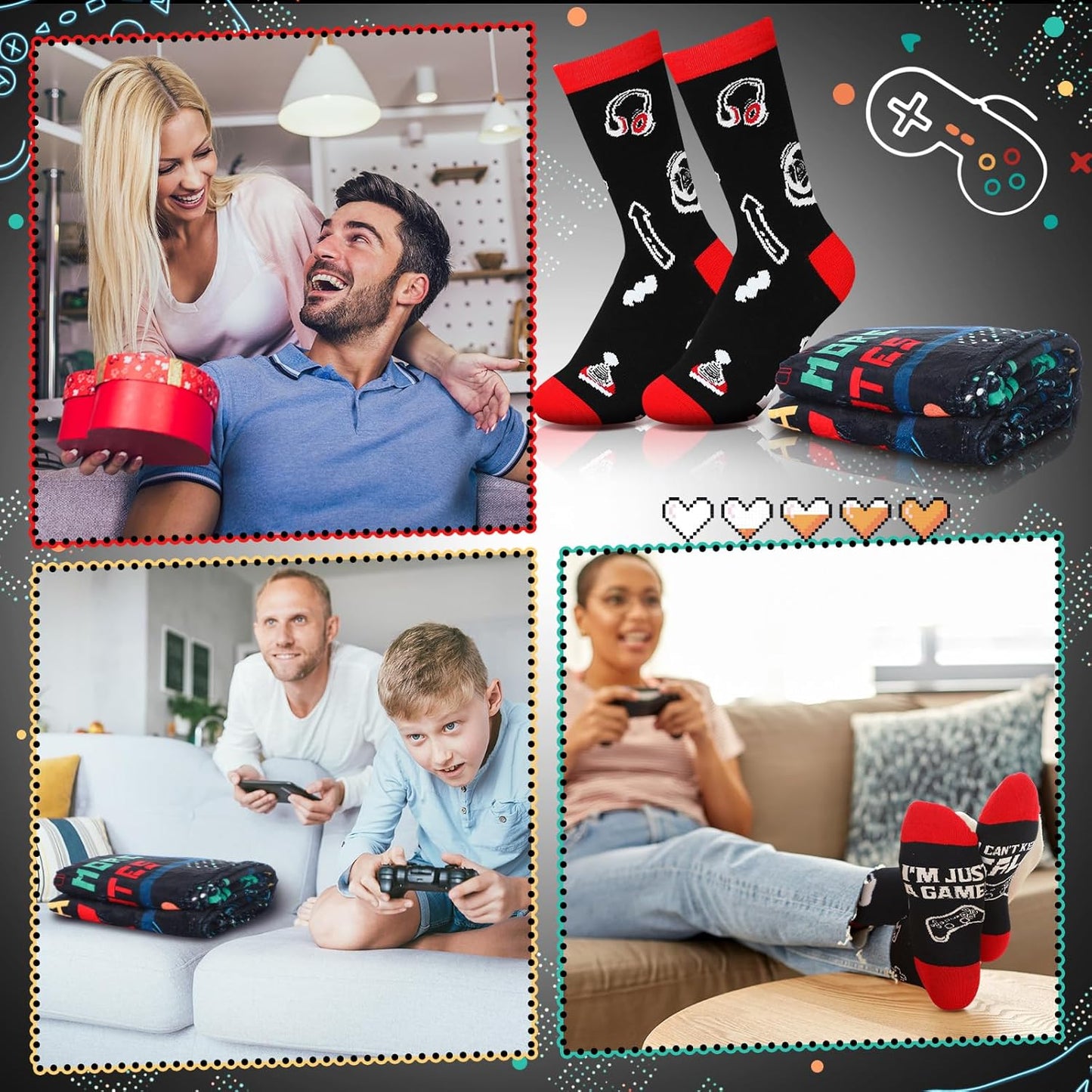 HunnmingRe 2 Pcs Unique Yoga Blanket and Socks Gifts for Yoga Lovers 50" x 60" Restorative Instructor Teacher Mother's Day Birthday Gag Gifts for Meditation Gymnasts Women Girls