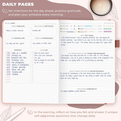 Clever Fox Self-Care Journal – Daily Reflection Notebook – Mental Health & Personal Development Planner, Meditation & Mood Log, A5 (Turquoise)