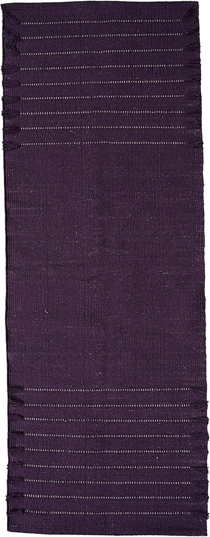 Indian Handmade 100% Organic Cotton Yoga Mat, Hand Woven Rug, Yoga Mat For Everyday Fitness at Home Comfortable Foldable Long Mat