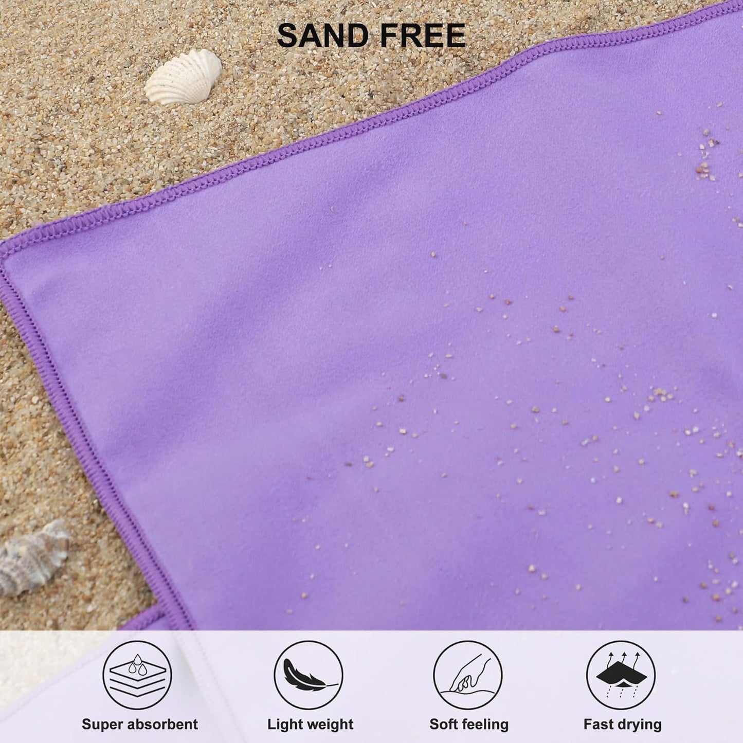Rainleaf Microfiber Towel Perfect Travel & Gym & Camping Towel. Quick Dry - Super Absorbent - Ultra Compact - Lightweight. Suitable for Trip, Beach, Shower, Backpacking, Pool