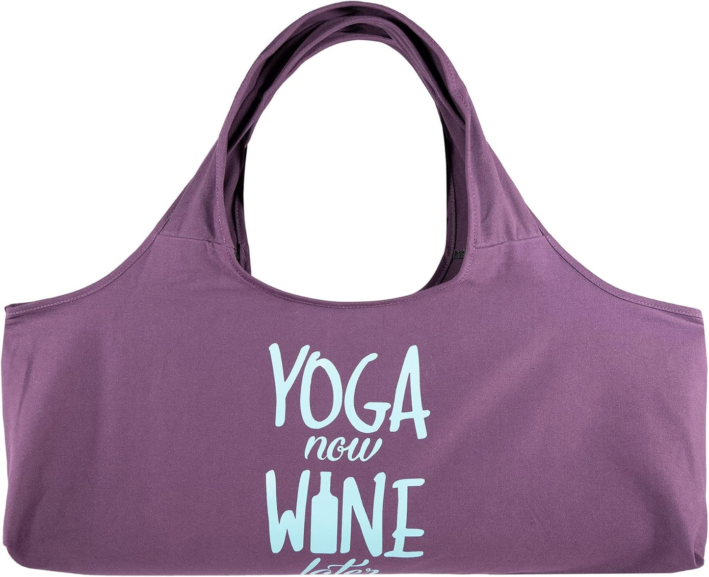 Wild Essentials Yoga Bag, Exercise, Tote, Large Carrier, Shoulder Strap, Inner Pocket, Fits Most Mats, Recycled Cotton Canvas