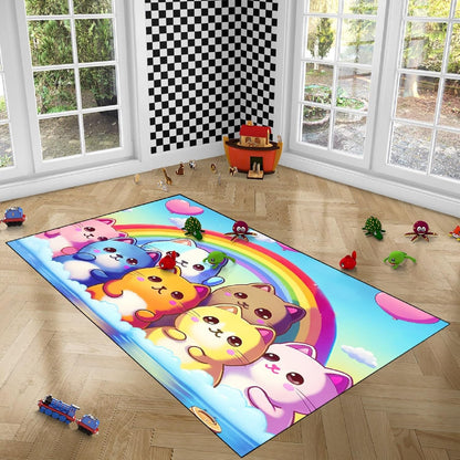 Black Girl Area Rug for Bedroom African American Rugs for Room Princess Carpet Kids Rugs for Bedroom African Girls Carpet for Living Room Teen Girls Yoga Mats, Pink, 4'×5'
