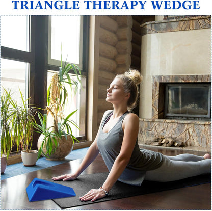Suzile Mobilization Wedge 7.9 x 4.1 x 2 Inch Triangle Therapy Non Slip Silicone Wedge Pillow Sturdy Support for Relieve Spinal Pain Rehabilitation Tool(Gray)