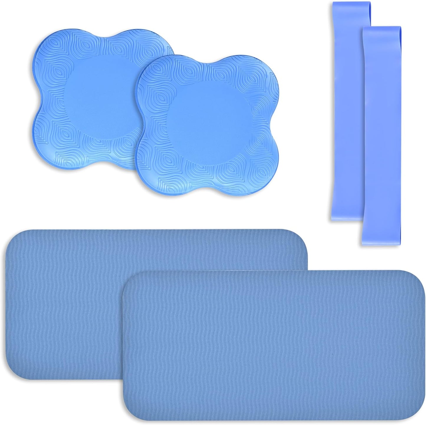 Yoga Knee Support Pad for Women Pilates Kneeling Cushion | Elbows Wrist Hands Head Foam Extra Thick Men Exercise Knees Pads Set of 6 Pieces