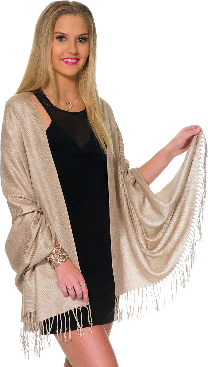 Pashmina Shawls and Wraps for Evening Dresses, Large Soft Pashminas Wedding Shawl