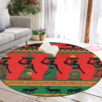 Machine Washable Modern Round Area Rug, Room Sofa Yoga Soft Round Carpet, Home Decor Non Slip Kitchen Office Circle Rug Union Jack Flag UK Mandala Art, 60inch