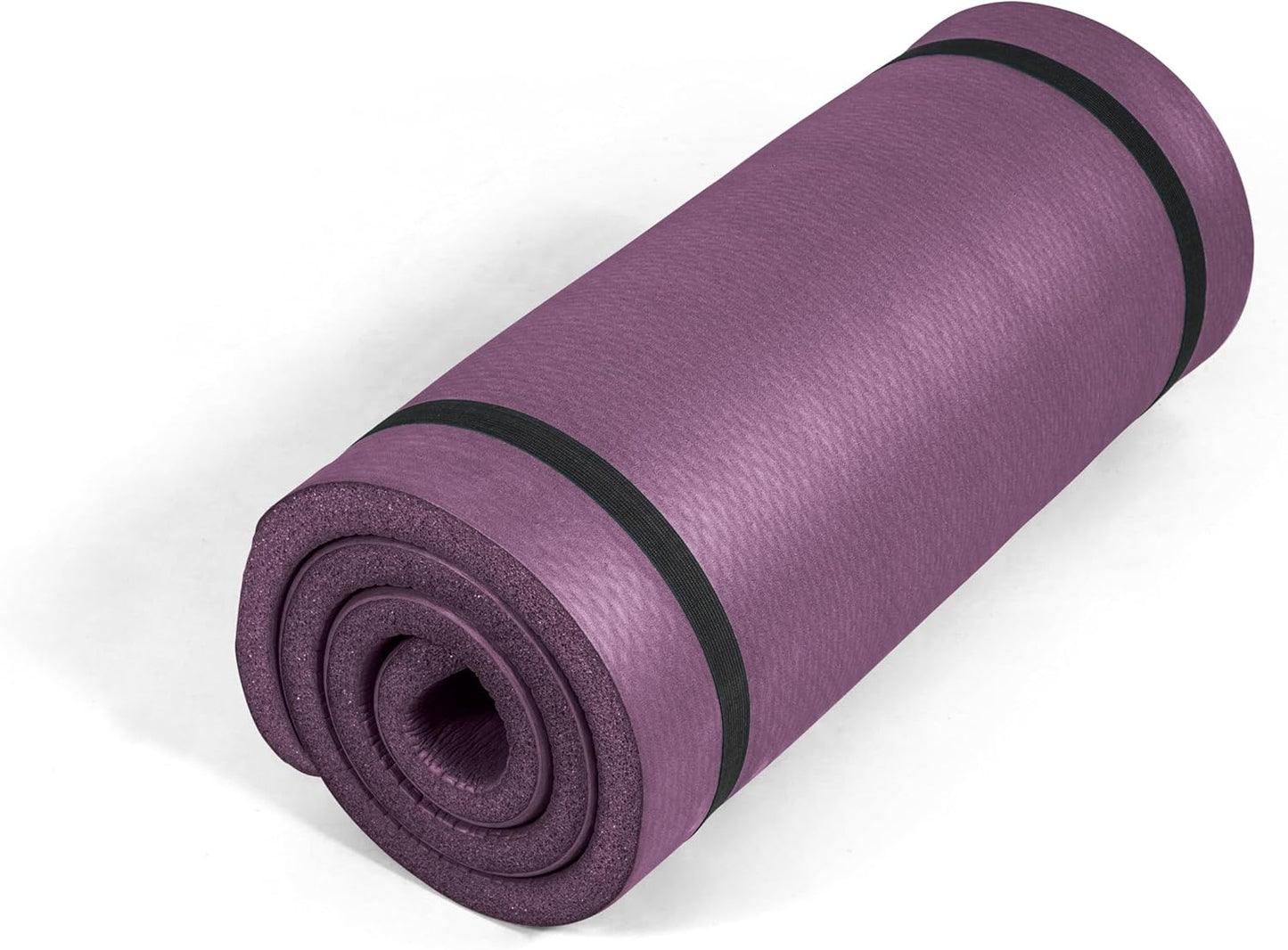 Tone Fitness 1-Inch Thick Yoga Mat | High-Density, Non-slip Exercise Mat with Carrying Strap for Yoga, Pilates, & Home Gym Workouts | Multiple Options