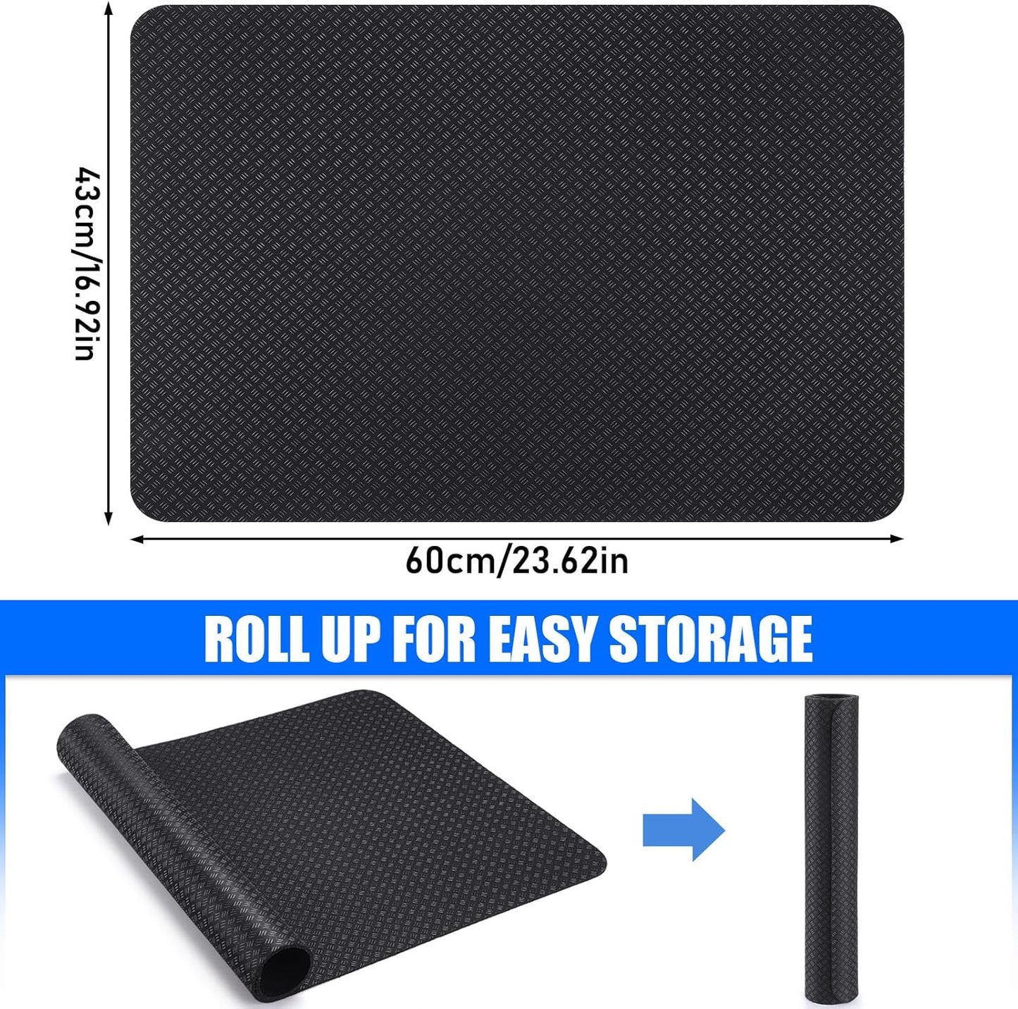 TOBWOLF Non-Slip Workout Mat for Ellipse Leg Exerciser, Ellipse Machine Mat, Exercise Mat for Under Desk Ellipticals, Suitable for Electric Seated Foot Pedal Exerciser, Stability & Floor Protection