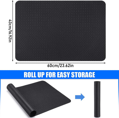 TOBWOLF Non-Slip Workout Mat for Ellipse Leg Exerciser, Ellipse Machine Mat, Exercise Mat for Under Desk Ellipticals, Suitable for Electric Seated Foot Pedal Exerciser, Stability & Floor Protection