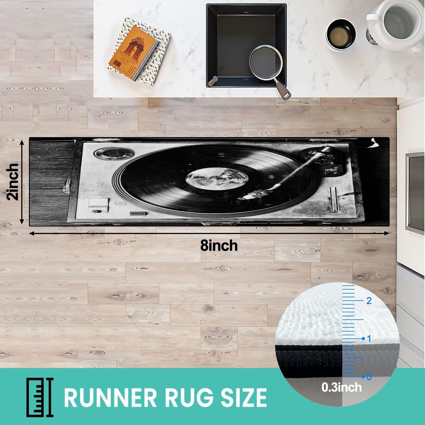 Runner Rug Washable 2x8 Leopard Print Seamless Leopard Skin Fashionable Cheetah Fur Non-Slip Hallway Area Rug Indoor Outdoor Home Decor for Entryway Bathroom Kitchen Carpet Yoga Floor Mat