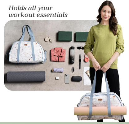 Maison d' Hermine Yoga Mat bag, Cylindrical bag for Woman&Men, yoga mat Bag &Adjustable shoulder straps Yoga Mat Carrier Bag with Drawstring Water Bottle Pocket and zipper pocket Easter Gifts