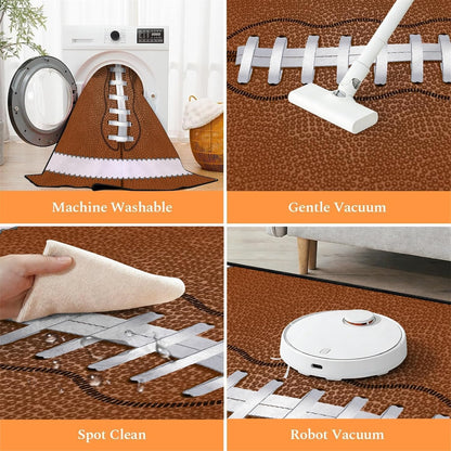 Sports Field Area Rug,5x7ft, Soccer Field Chalked Blackboard Football Stadium Board Painted Non-Slip Soft Carpet Floor Mat Indoor Living Room Bedroom Rugs Yoga Mat Home Decor