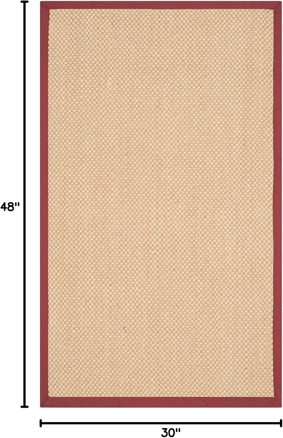 SAFAVIEH Area Rug 11x15 - Natural Fiber Collection - Large - Maize & Linen Color, Sisal, Woven Design with Border (NF141B) - Colors A