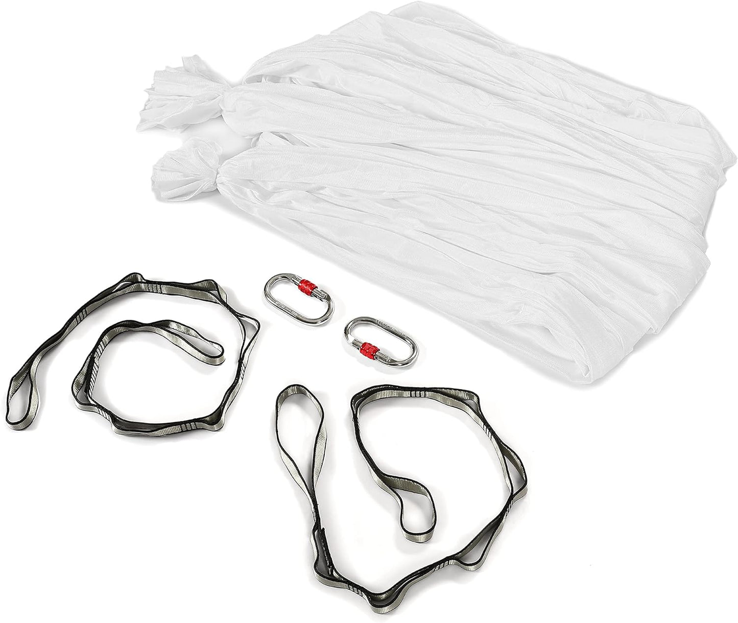 HECASA Aerial Silks Yoga Swing Set, Aerial Yoga Hammock w/Daisy Chain for Home, Inversion Exercises, Strength Training and Starter Kit