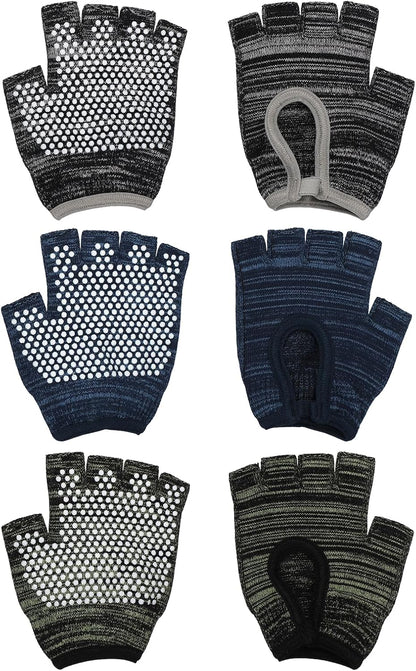 Yoga Gloves, Non Slip Fingerless Pilates Gloves Breathable Exercise Workout Mittens