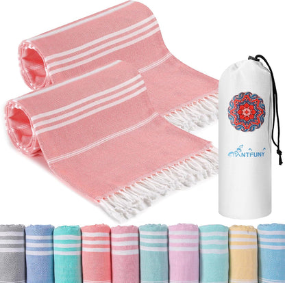 Antfuny Turkish Beach Towels Vacation Essentials Quick Dry Sand Free Oversized Bath Pool Swim Towel Extra Large XL Blanket Adult Travel Cruise Accessories Must Haves Clearance Stuff Necessities - Colors B