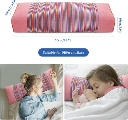 Adjustable Buckwheat Hull Pillow for Neck Pain Relief (21x8x4in) Natural Cooling Cervical Support Organic Pillow for Side & Back Sleepers with Night Sweats (Grey)