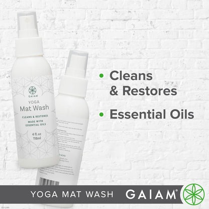 Gaiam Yoga Mat Cleaner Spray (4oz), Green