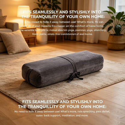 Yoga Bolster Pillow, Bolster Pillow Yoga, Yoga Bolster Pillow For Restorative Yoga, Relaxation & Meditation, Simple Pilates, Pure Relaxation