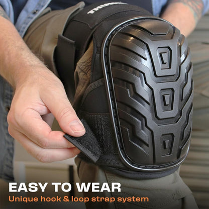 Thunderbolt Knee Pads for Men Construction Knee Pads for Work for Men and Women with Double Gel for Gardening Flooring Roofing Heavy Duty with Extra Thick Foam and Strong Adjustable Non-Slip Straps