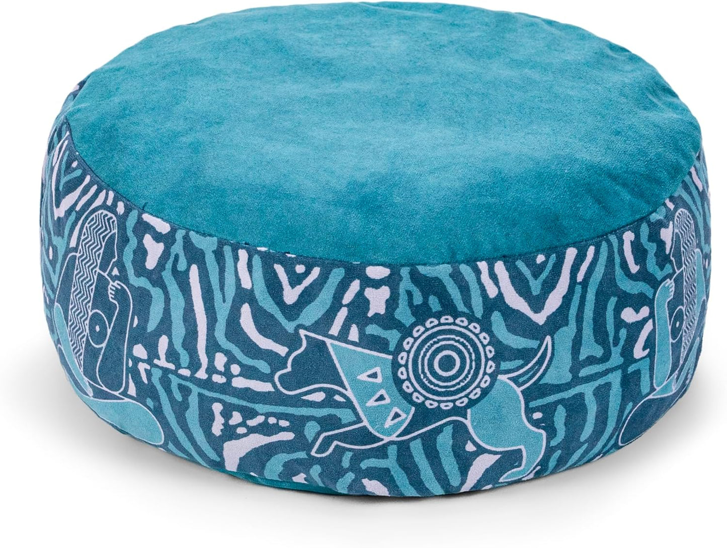 Zaveur Royal Court Zafu Meditation Cushion - 18" Round Yoga Bolster Pillow with 100% Cotton Filling and Canvas Cover - Premium Floor Pillow for Meditation - Yoga Cushion for Sitting on Floor - Gray