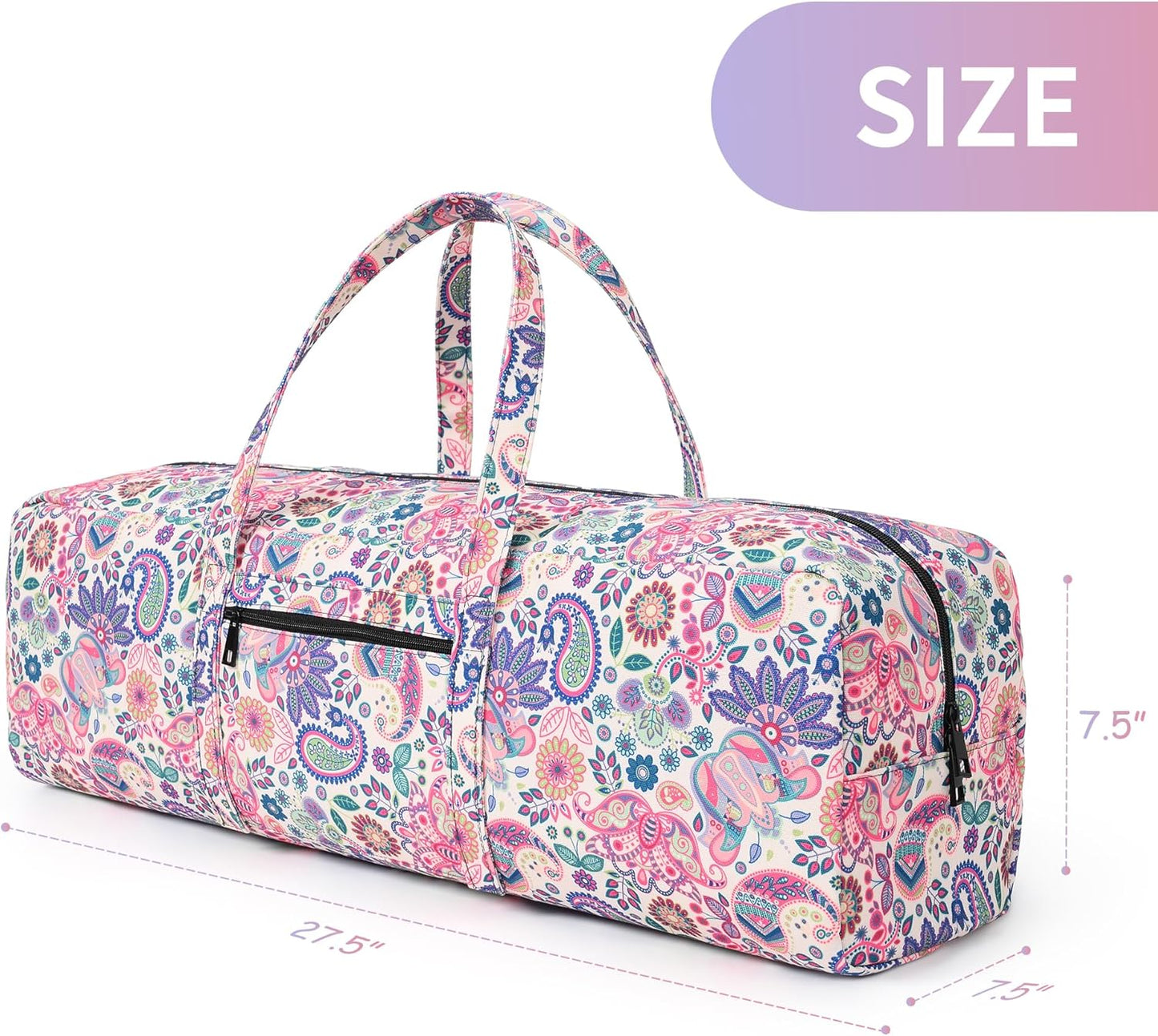 Boulder Bee | Yoga Mat Bag | Large Yoga Mat Carrier with Wet Pocket | Yoga Gifts | Gym Tote Bag for Women