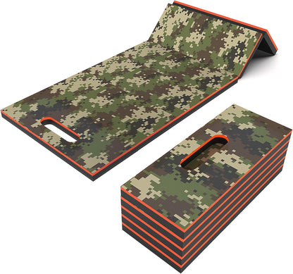 Foldable EVA Utility Mat with Handle, Heavy Duty Mechanic Mat for Kneeling, Workouts, Garages, Gardening, Camping, Picnics, Outdoor Adventures and Home Gyms, Red