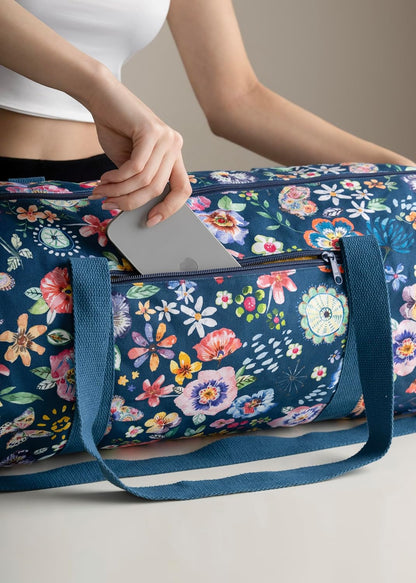 Maison d' Hermine Yoga Mat bag, Cylindrical bag for Woman&Men, yoga mat Bag &Adjustable shoulder straps Yoga Mat Carrier Bag with Drawstring Water Bottle Pocket and zipper pocket Easter Gifts