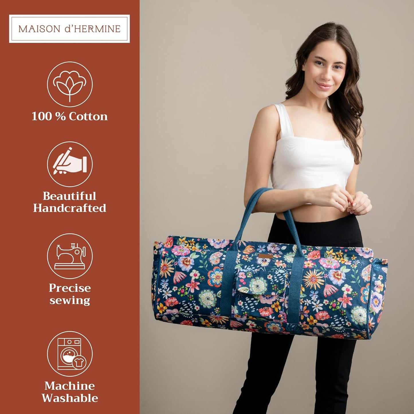 Maison d' Hermine Yoga Mat bag, Cylindrical bag for Woman&Men, yoga mat Bag &Adjustable shoulder straps Yoga Mat Carrier Bag with Drawstring Water Bottle Pocket and zipper pocket Easter Gifts