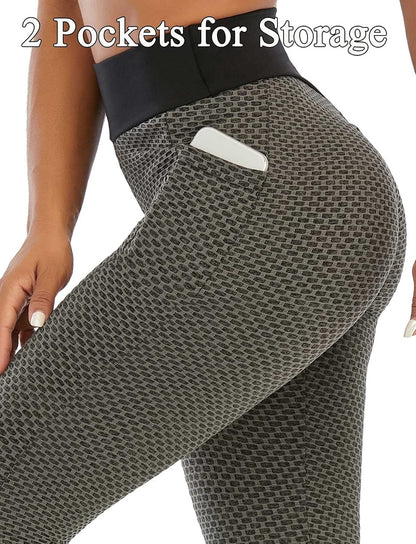 JGS1996 Butt Lifting Leggings for Women Tummy Control Workout Yoga Pants High Waisted Scrunch Booty Gym Tights