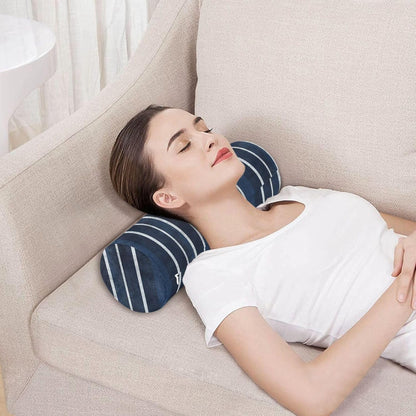 Yoga Bolster Pillow Round Neck Roll Pillow Bed Round Pillow for Baby Cylinder Decorative Pillow Bolster Pillow Covers with Zipper Gold Stripe