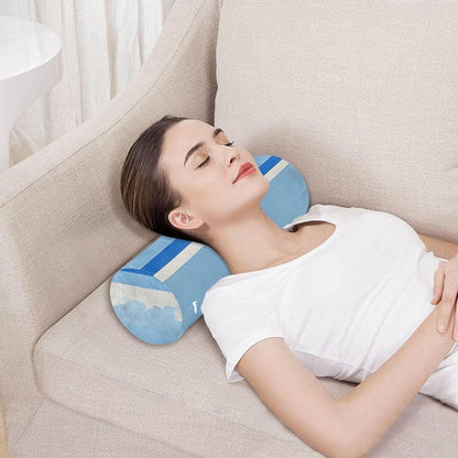 Yoga Bolster Pillow Round Neck Roll Pillow Bed Round Pillow for Baby Cylinder Decorative Pillow Bolster Pillow Covers with Zipper Gold Stripe