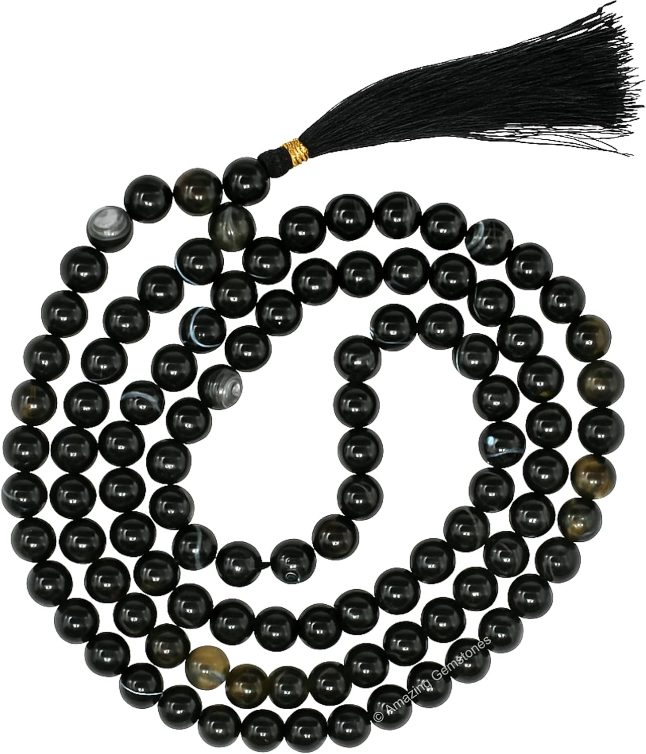 Amazing Gemstone 108 Beads Handmade Mala (Knotted, Rudraksha) - Colors B