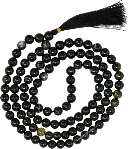 Amazing Gemstone 108 Beads Handmade Mala (Knotted, Rudraksha) - Colors B