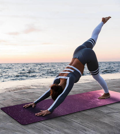 Non Slip Yoga Mat TPE Workout Mat for Men Women, Thick Workout Mat with Carrying Strap, Fitness Mats for Exercise, Yoga, Fitness, Pilates, Floor Workouts (72" x 24" x 6mm)