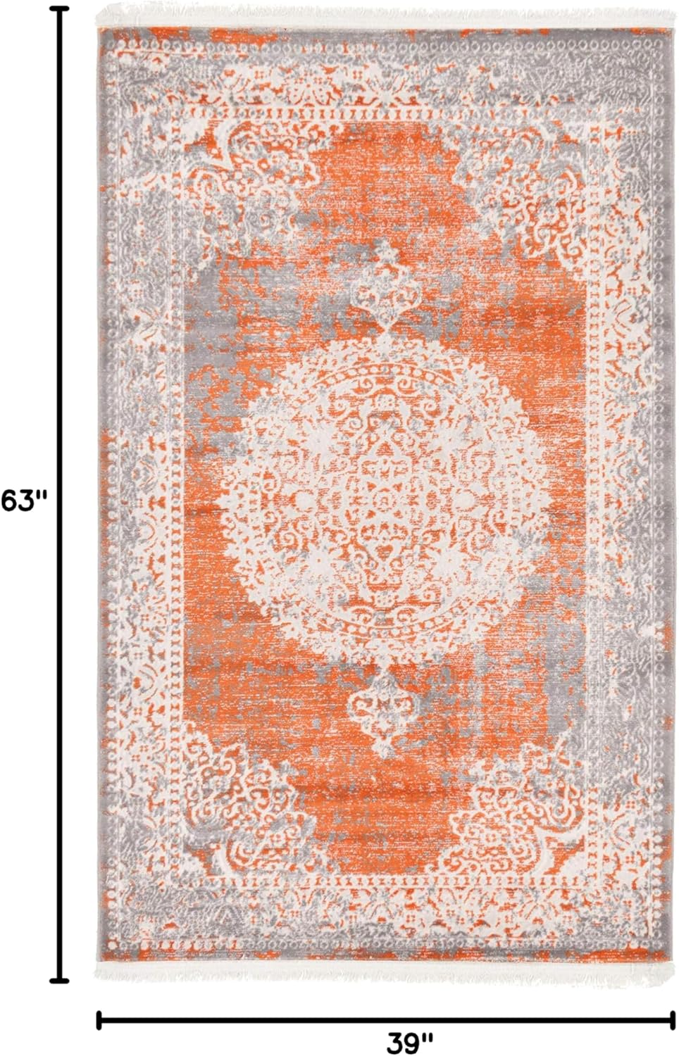 Unique Loom New Classical Collection Area Rug - Olwen (4'Round, Purple/ Gray)