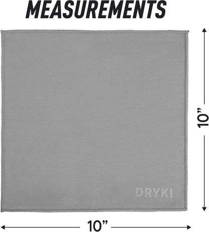 DRYKI Pocket-Sized Sweat Towels - The Original Sweat Absorbing Handkerchiefs - Quick-Dry Microfiber Sweat Rags for Face, Hands, & Body - Men & Women - Gym, Sports, and Work (Blue: 5 Pack)