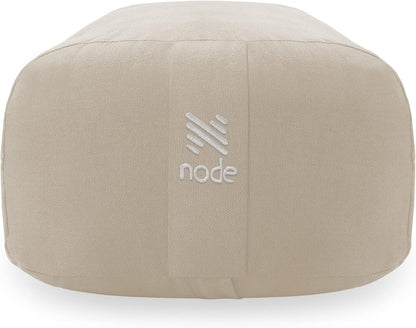 Yoga Meditation Cushion, 25" x 12" Rectangular Bolster with Organic Cotton Cover
