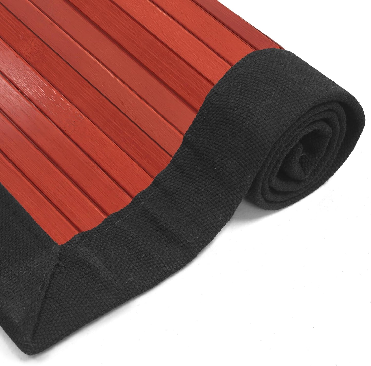 Red Lantern Bamboo Rug - Little Leaf - 4' x 6'