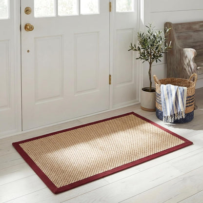 SAFAVIEH Area Rug 11x15 - Natural Fiber Collection - Large - Maize & Linen Color, Sisal, Woven Design with Border (NF141B) - Colors B
