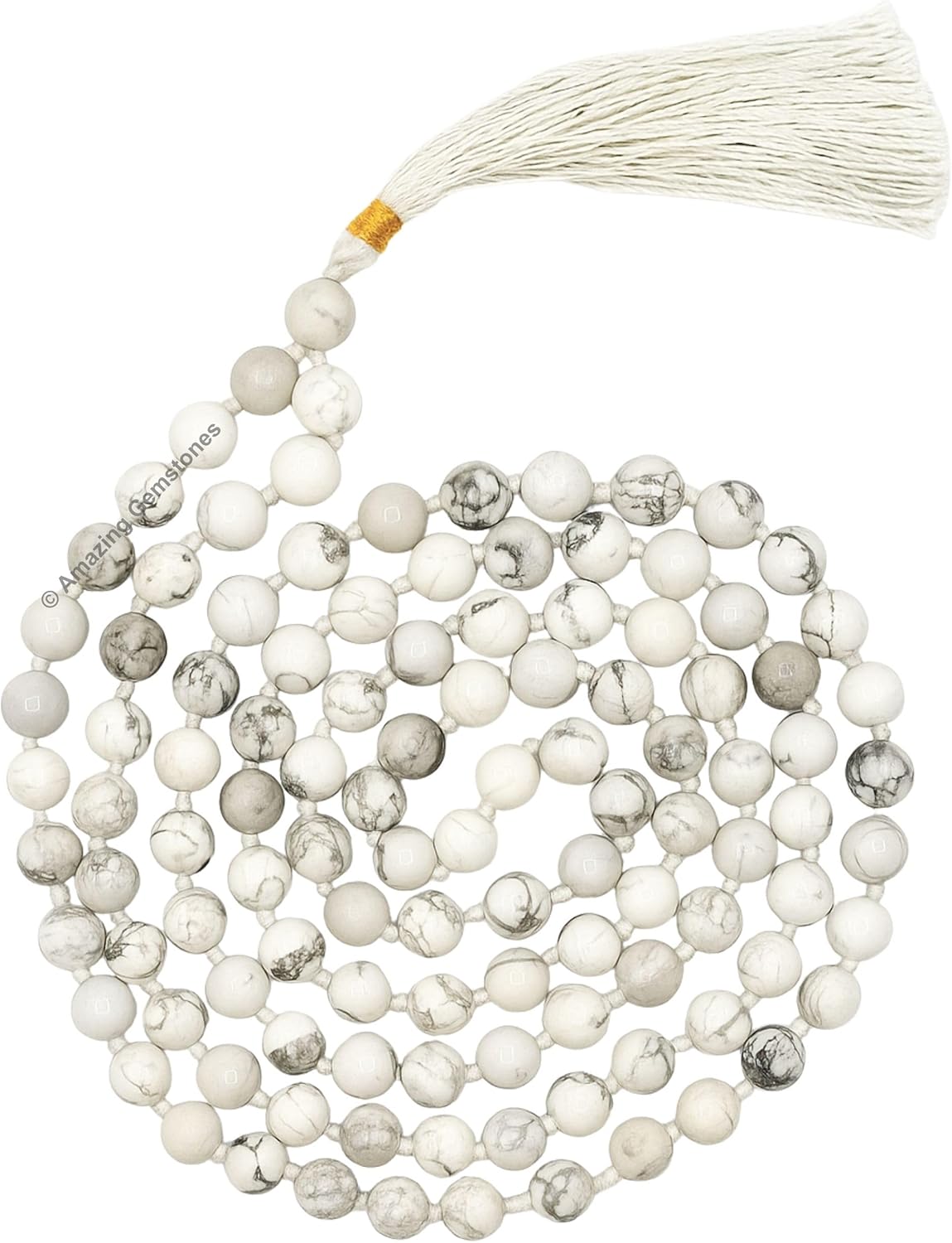 Amazing Gemstone 108 Beads Handmade Mala (Knotted, Rudraksha) - Colors B