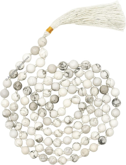 Amazing Gemstone 108 Beads Handmade Mala (Knotted, Rudraksha) - Colors B
