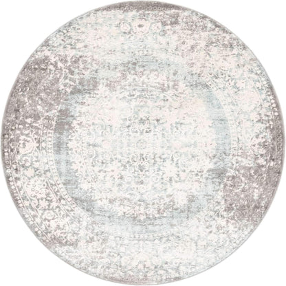 Unique Loom New Classical Collection Area Rug - Olwen (4'Round, Purple/ Gray)