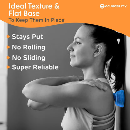 Acumobility Massage Ball Roller 2 Pack - Trigger Point - Massage Balls Massage Roller Ball - Foot Massage Ball - Physical Therapy Ball