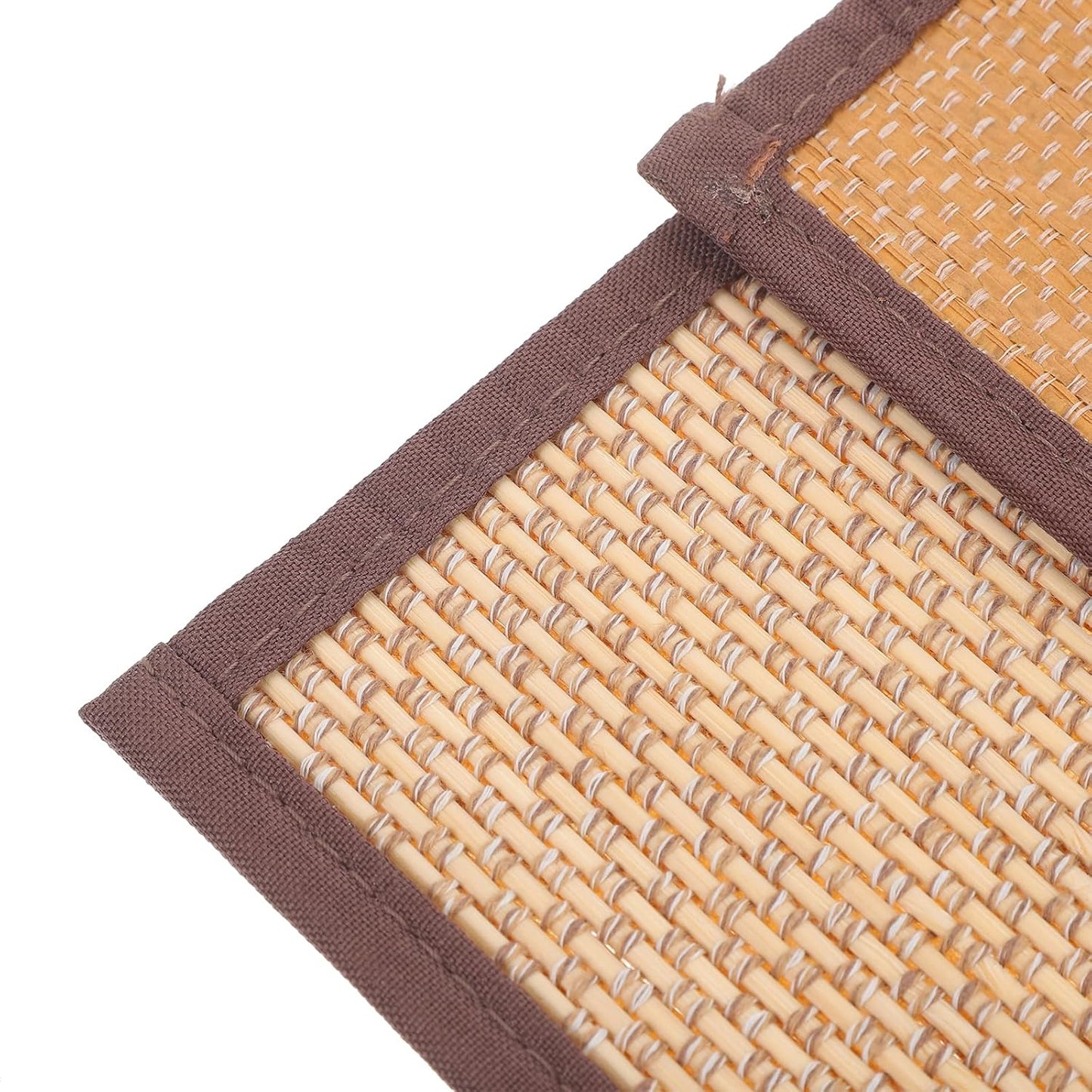 Beavorty Bamboo Rug Woven Straw Seat Cushion Japanese Style Rattan Futon Sitting Pad Tatami Floor Pillow for Zen Garden Yoga Practice or Meditation Light Brown Japanese Tatami Mat