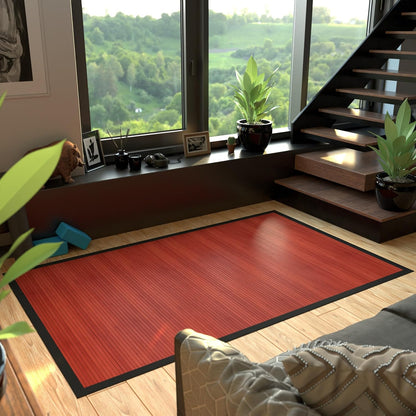Red Lantern Bamboo Rug - Little Leaf - 4' x 6'