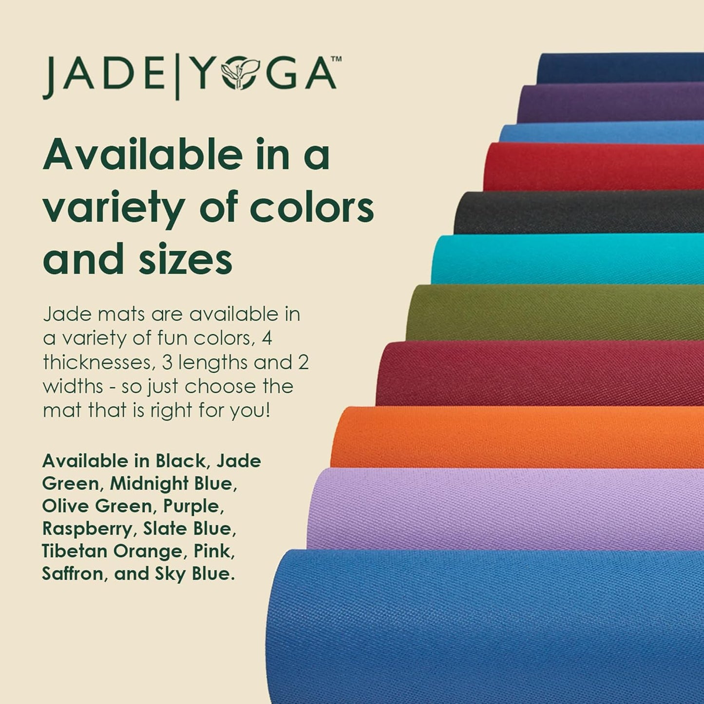 JadeYoga Harmony Yoga Mat, Natural Rubber Home Exercise Mat, Durable & Thick Gym Fitness Mat, Workout Mat For Home, Gym Mat/Stretching Mat, Non-Slip Yoga Mat for Women, Mens Yoga Mat (68", Saffron)