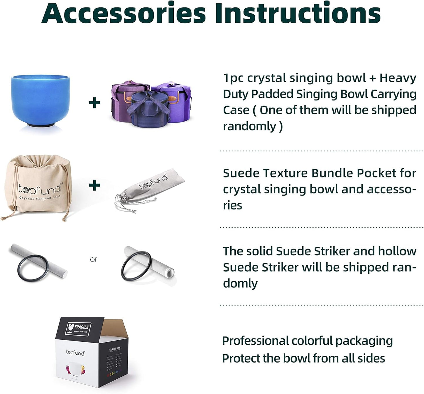 TOPFUND Pink Purple F Note Crystal Singing Bowl Heart Chakra 8 inch with Suede Mallet
