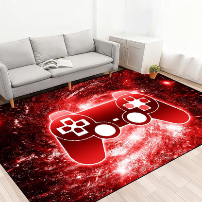 Video Game Rug - Gaming Themed Rug Gamepad Controller Area Rugs for Bedroom Gaming Carpet for Boys Game Carpet for Playrooms Bedroom Doormat Yoga Mats