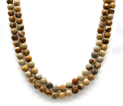 Amazing Gemstone 108 Beads Handmade Mala (Knotted, Rudraksha) - Colors B